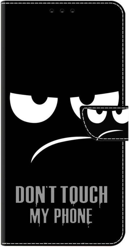 Samsung Galaxy A37 EIDERWOOD Flip Deksel med Kortholder & Stativfunksjon - "Don't Touch My Phone"