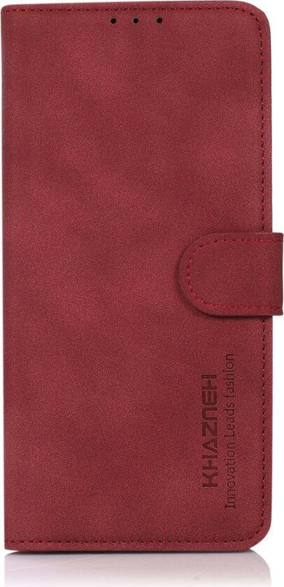 Samsung Galaxy A57 Kunstskinn Flip Deksel med Kortholder - Rød