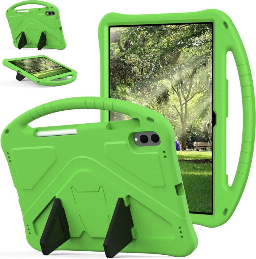 Samsung Galaxy Tab S11 Ultra EIDERWOOD Barnedeksel med Stativfunksjon – Grønn