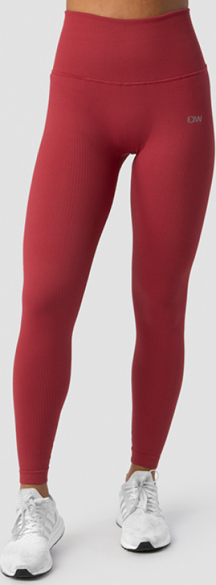 Ribbed Define Seamless Pocket Tights, Autumn Red