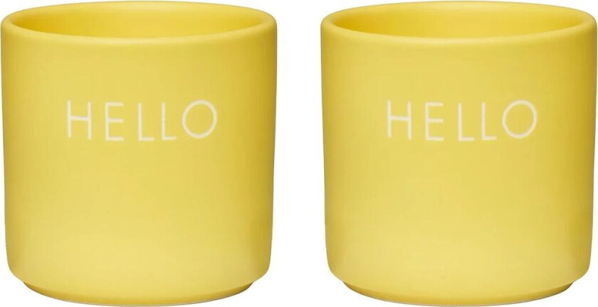 eggeglass 2-pakning Hello-yellow