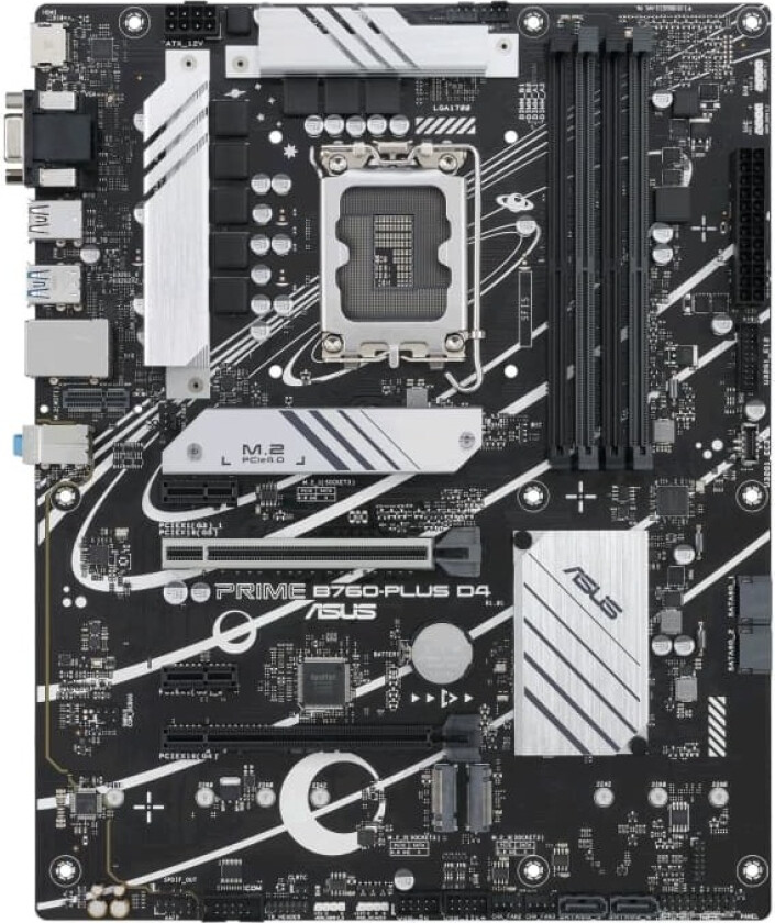 ASUS PRIME B760-PLUS D4 - Hovedkort - ATX - LGA1700-sokkel - B760 Chipset - USB-C 3.2 Gen 2x2, USB-C 3.2 Gen 1, USB 3.2 Gen 2, USB 3.2 Gen 1, USB4