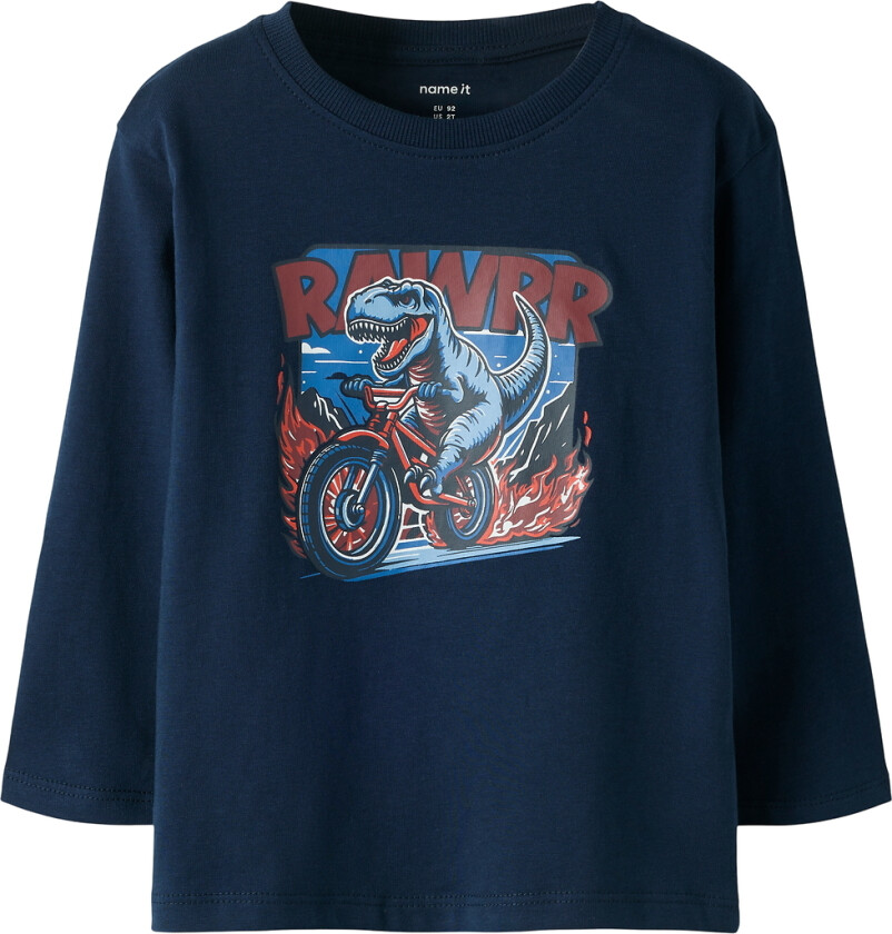 Genser - NmmVeldo - Navy Blazer/Rawrr - - 6 år (116) - Genser