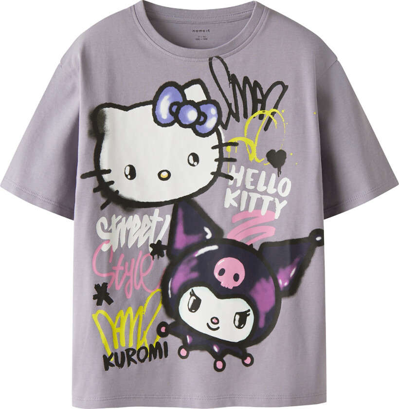 T-skjorte - NkfDyda - Hello Kitty - Lavender Grå - - 6 år (116) - T-skjorte