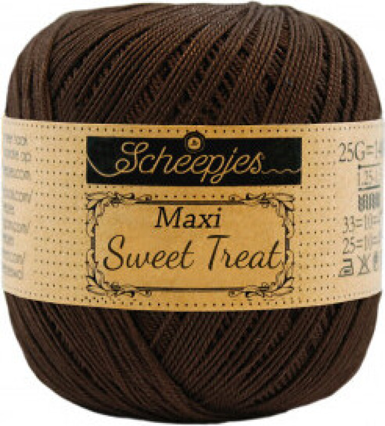 Maxi Sweet Treat Garn Unicolor 162 Sort Kaffe