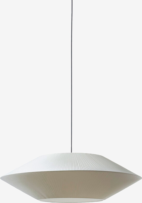 Taklampeskjerm Pollux D75 plisserad - Hvit