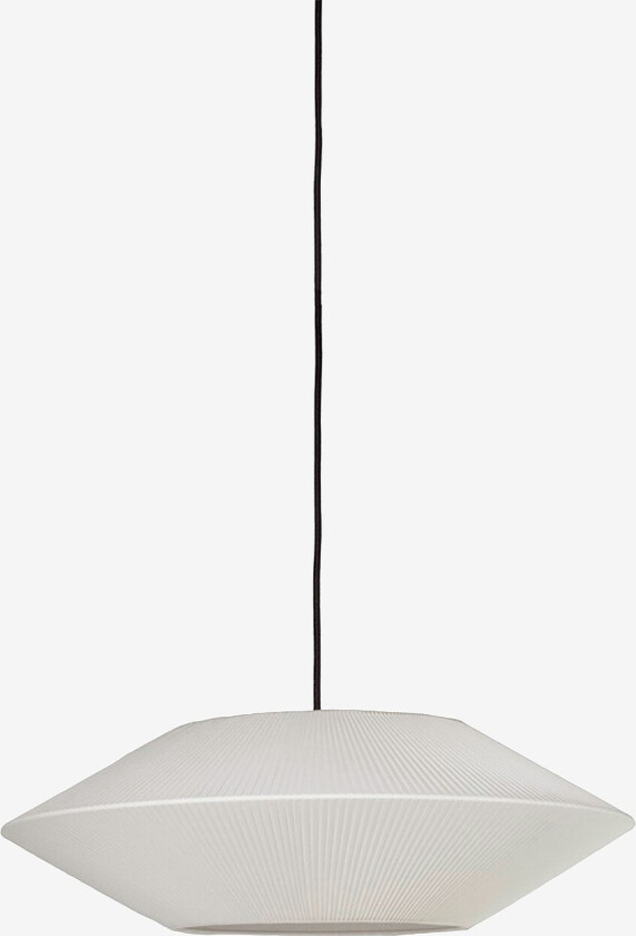 Taklampeskjerm Pollux D58 plisserad - Hvit