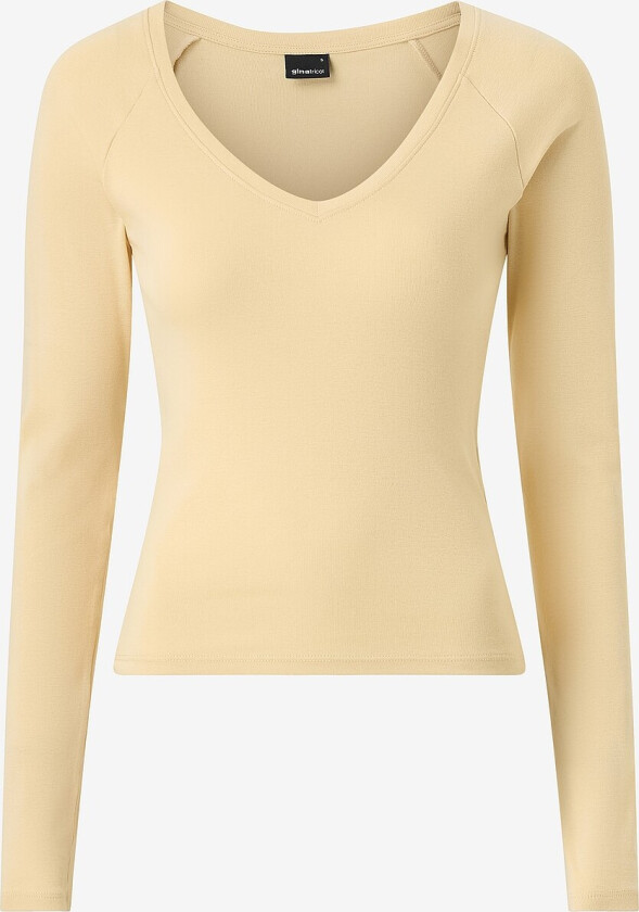 Topp V-neck - Gul