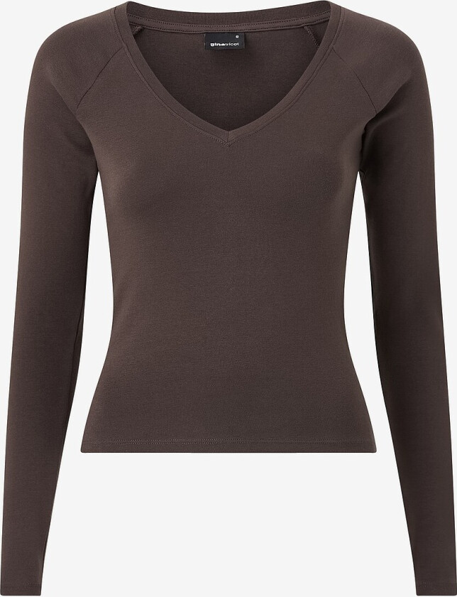 Topp V-neck - Brun