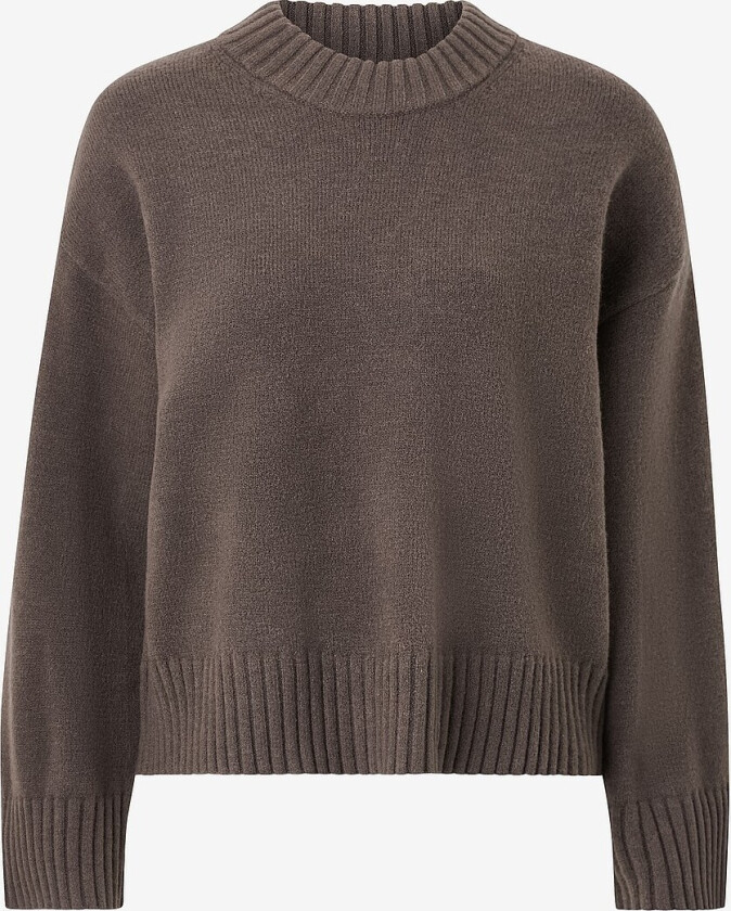Genser Crew Neck Knitted Sweater - Brun