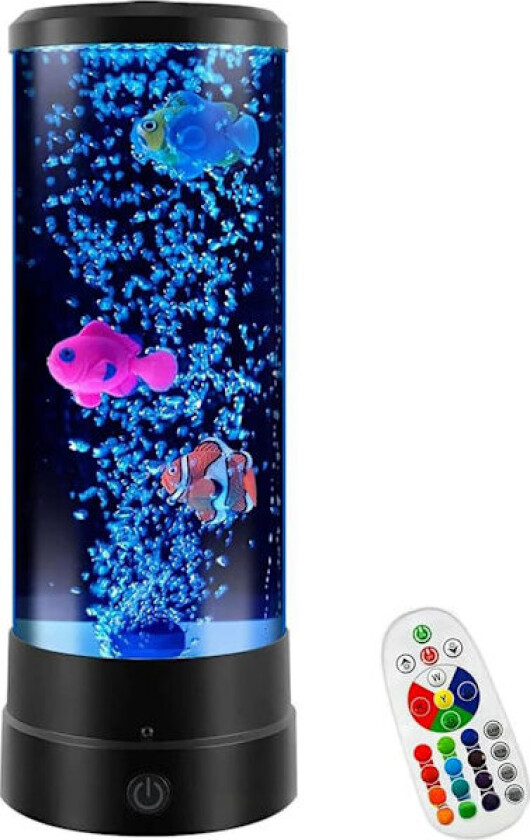 Lava Lampe Bordlampe USB LED 16 Farger Boblelampe Nattlampe Barn Dekor