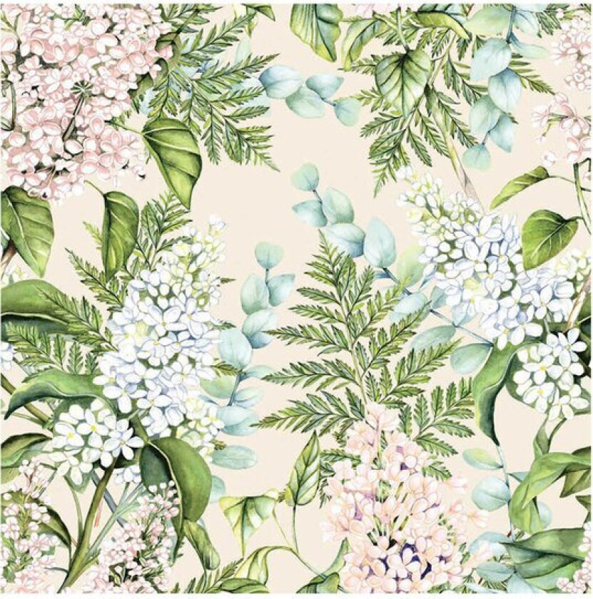 Serviett 33x33 cm 20 stk Soft Lilacs Cream