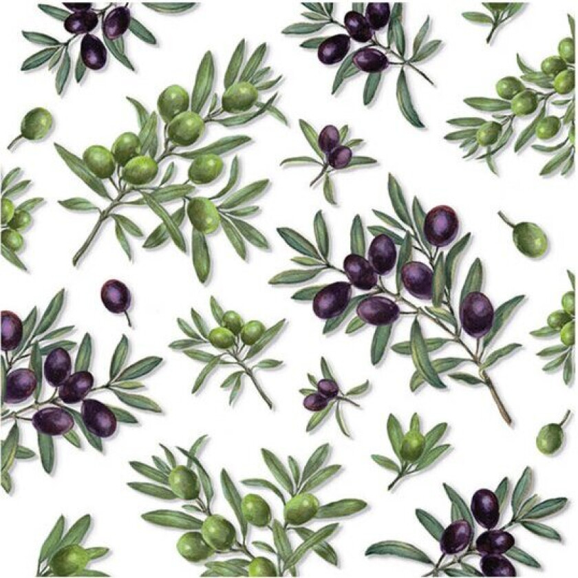 Serviett 33x33 cm 20 stk Olives All Over