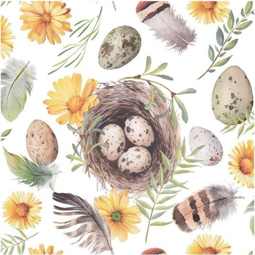 Serviett 33x33 cm 20 stk Bird Nest