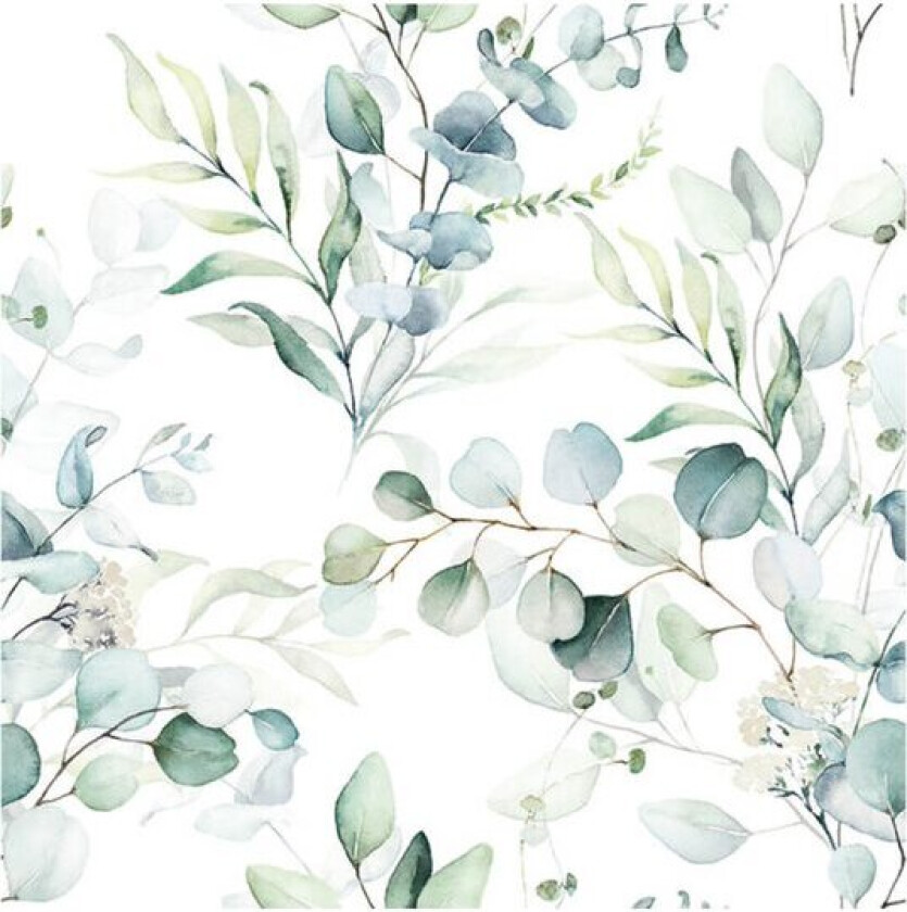 Serviett 33x33 cm 20 stk Eucalyptus All Over