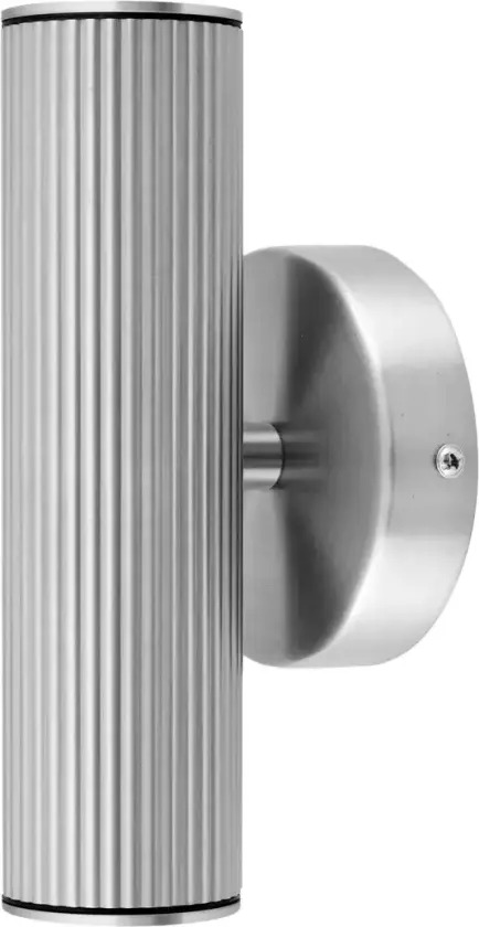 Hubble up/down vegglampe fasadebelysning Børstet stål