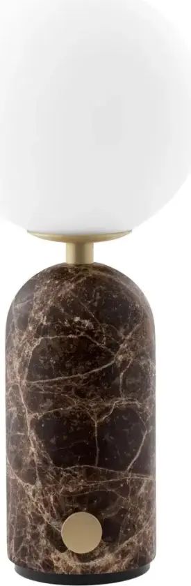Torrano portabel bordlampe Brun marmor