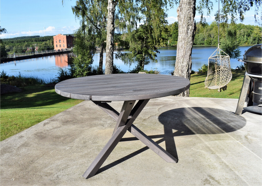 Scottsdale Fasta Spisebord 112 cm Rundt Shabby Chic - KWA