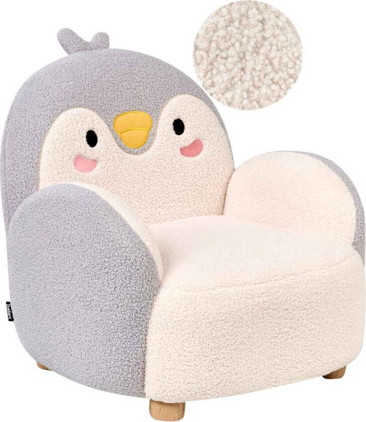 Barnelenestol Hervik - Grå, hvit, brun/ 50x55x60