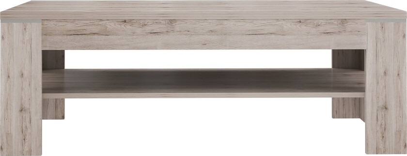 Perkhill Sofabord 120 cm med Oppbevaringshylle - Brun/Natur