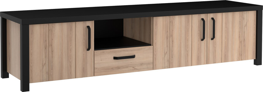 Konitsa Tv-benk 210 cm - Brun/Svart