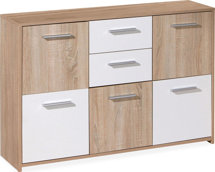 Aragon Skjenk 115 cm - Hvit/Lys Eik