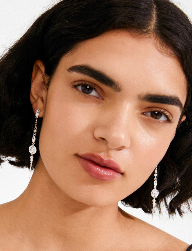 Fire Earrings Silver-Plated - Silver - ONE SIZE