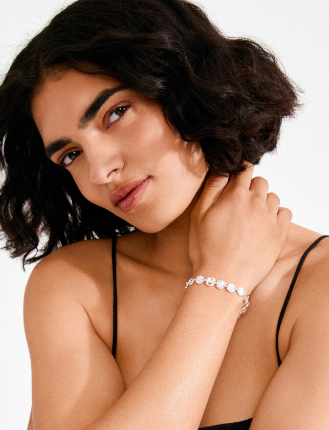 Fire Bracelet Silver-Plated - Silver - ONE SIZE