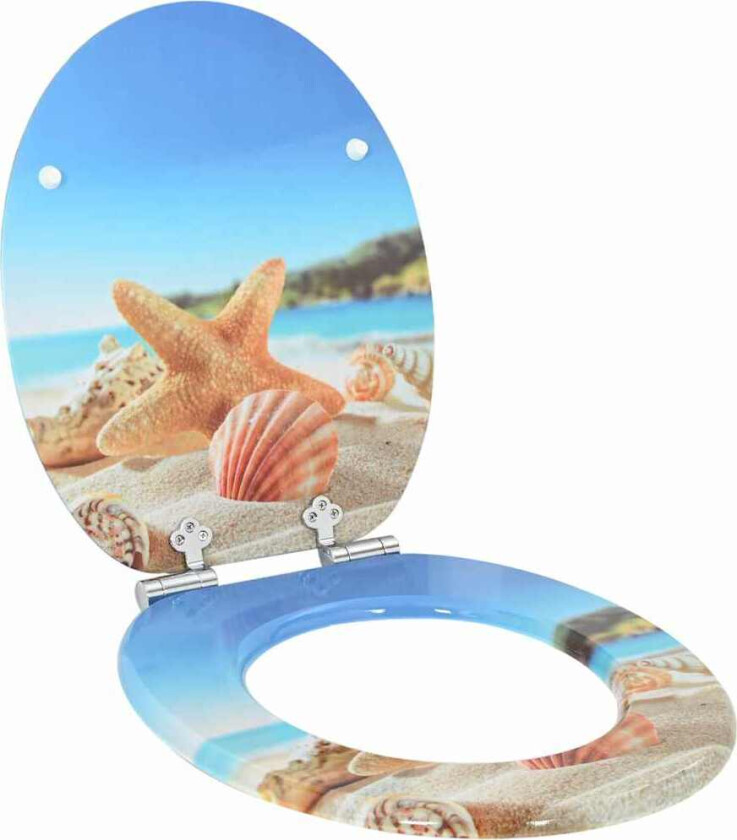 Toalettsete Hav musling 44 x 38 cm MDF-plater