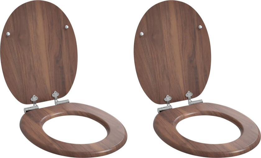 Toalettsete 2 pcs Brun 44 x 38 cm MDF-plater
