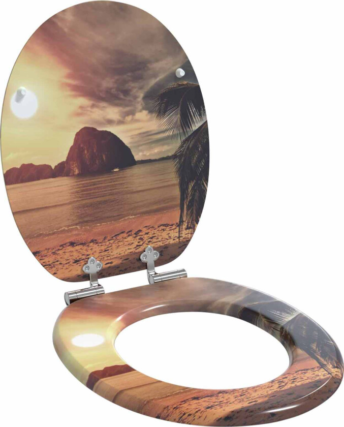 Toalettsete Oransje 44 x 38 cm MDF-plater