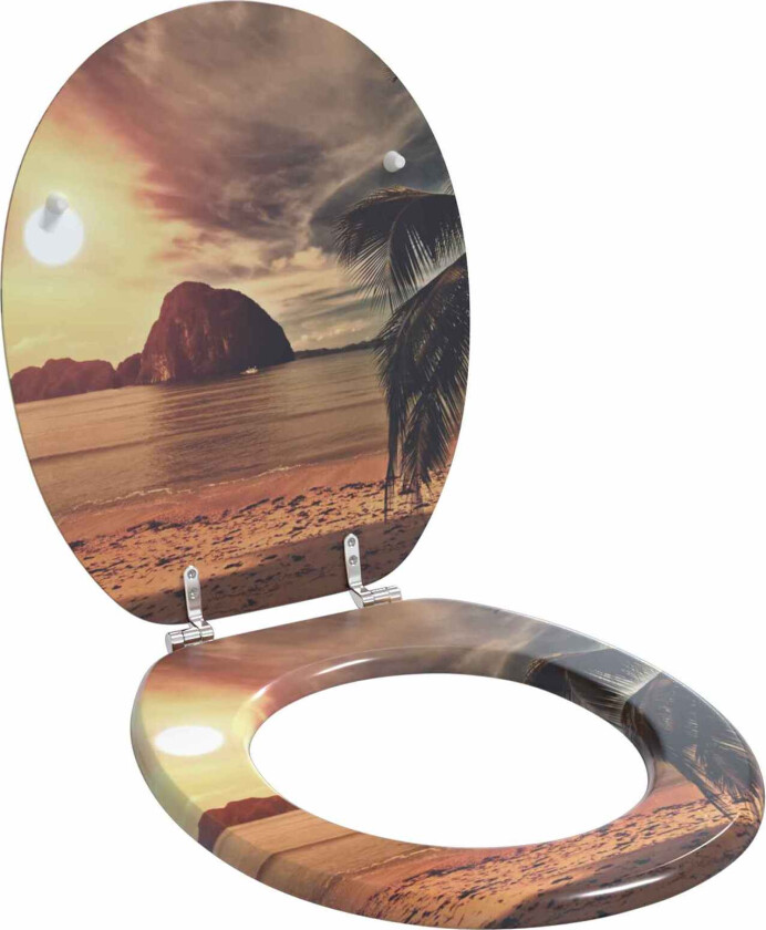 Toalettsete Oransje 44 x 38 cm MDF-plater
