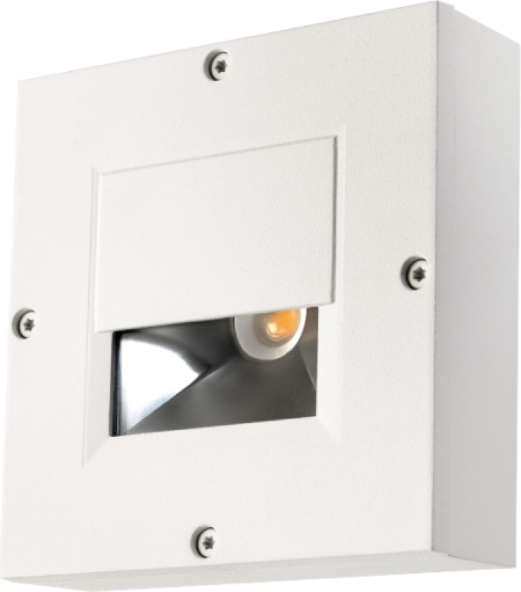 SG Callisto Square utendørs vegglampe, 2700K, hvit