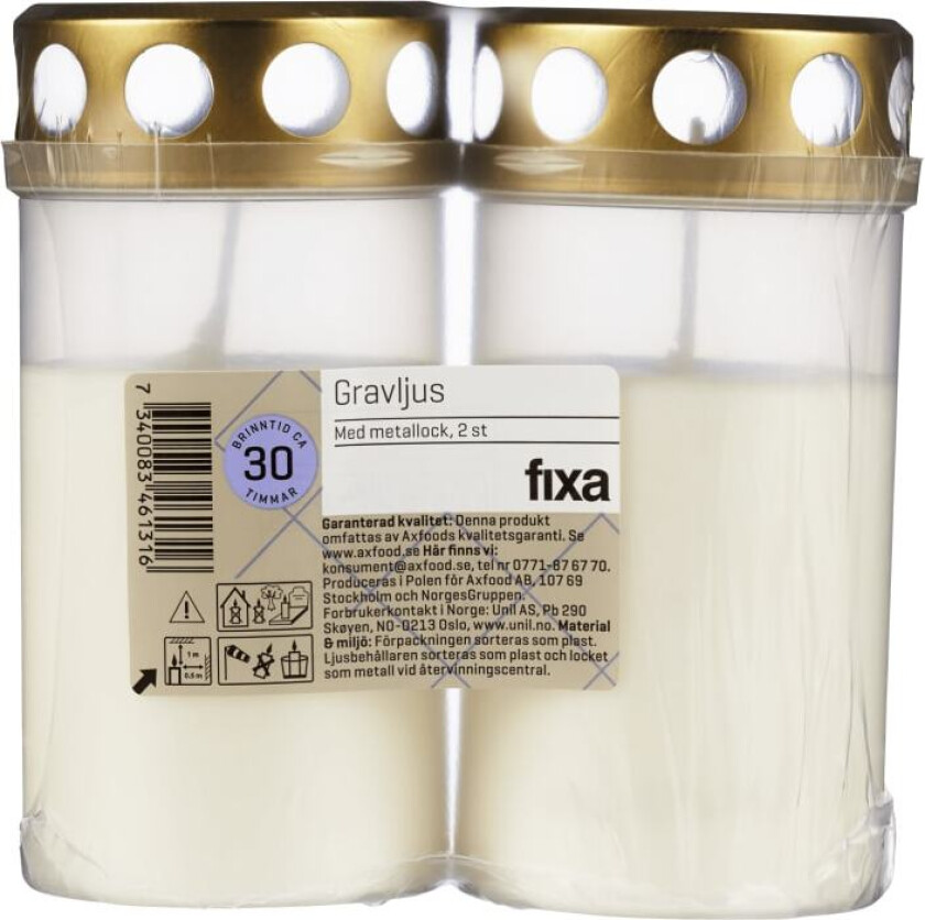 Gravlykt m/Lokk 2pk Fixa