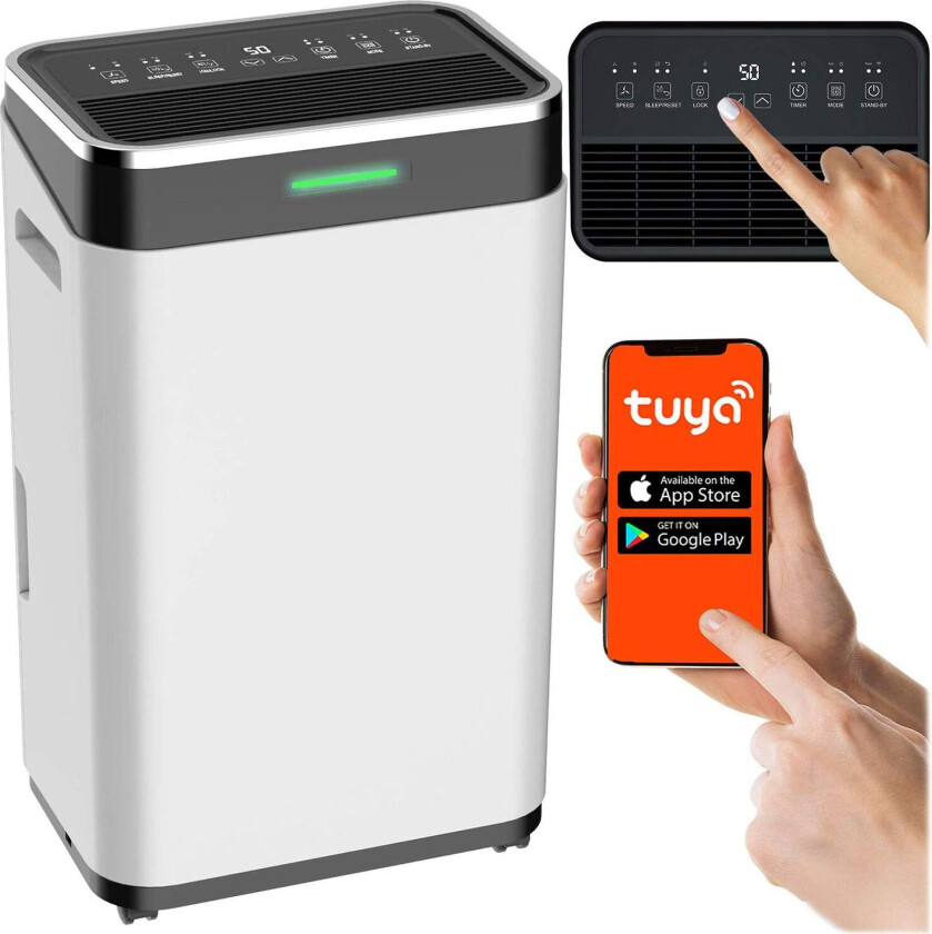 Luftavfukter med WiFi, 25 l/dag – stillegående, 6,5 l tank