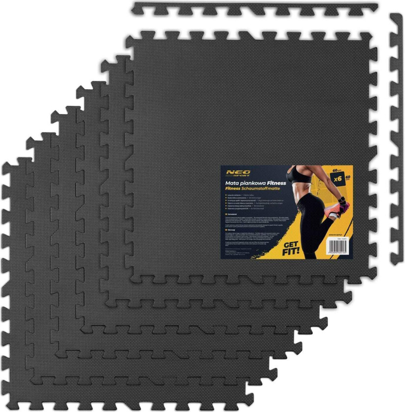 Fitness-puslespillmatte 180x120 cm – EVA-skum, sklisikker, utvidbar