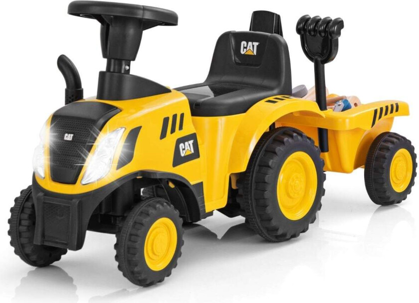 Barnetraktor med tilhenger og strandleker