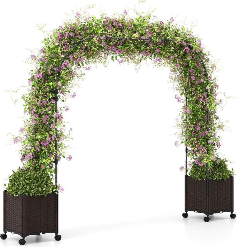 Hagebue med plantekasser – Selvvannende, mobil design