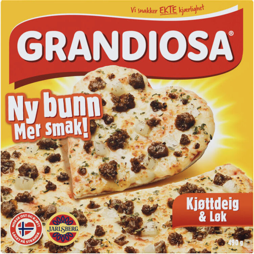 Bilde av Grandiosa Pizza Kjøttdeig&Løk 490g