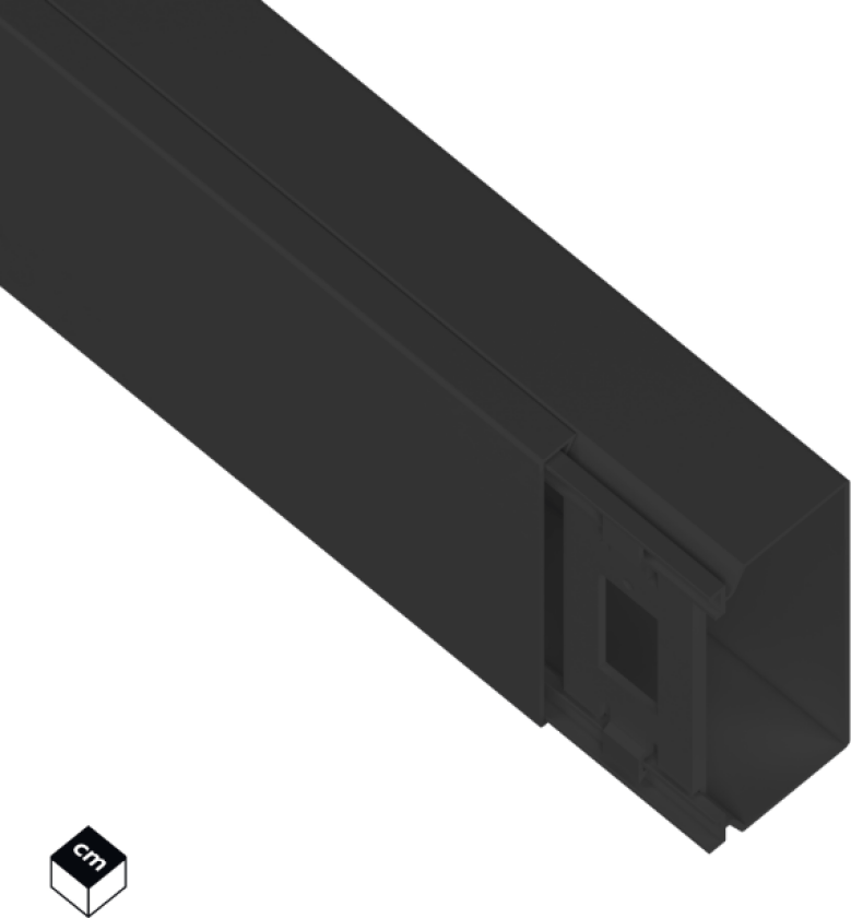 Bilde av Kabelkanal 40X90 PVC Sort RAL 9005 2M