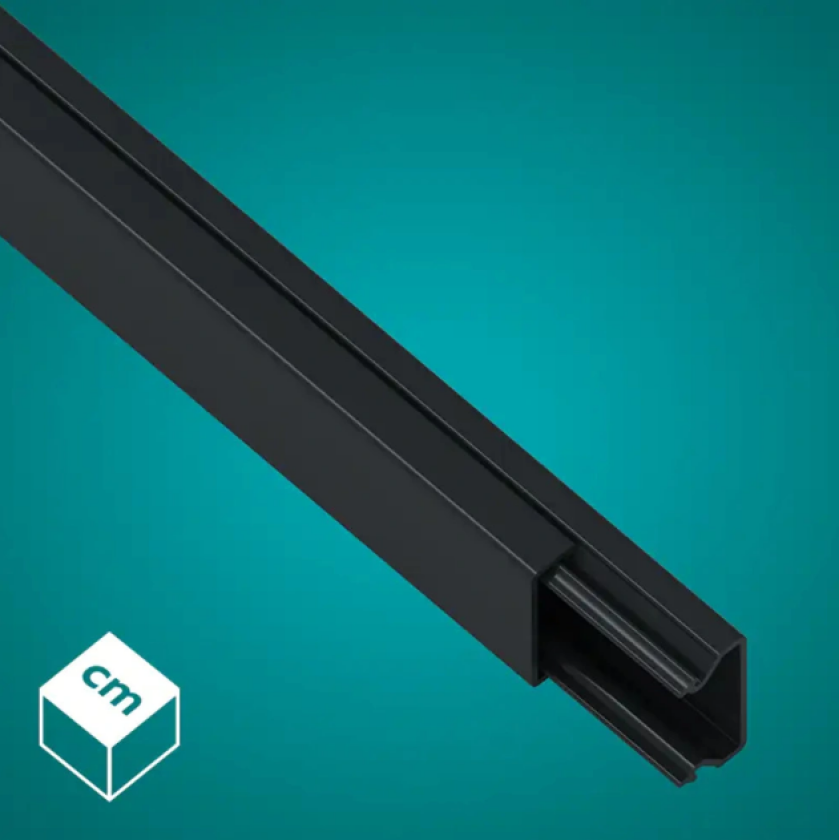 Bilde av Kabelkanal 20X20 PVC Sort RAL 9005 2M