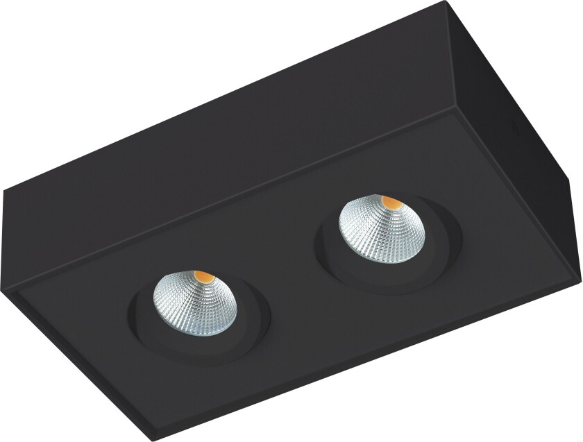 Saturn Cube 360 2x8W Antiglare 2700K Matt Sort IP44