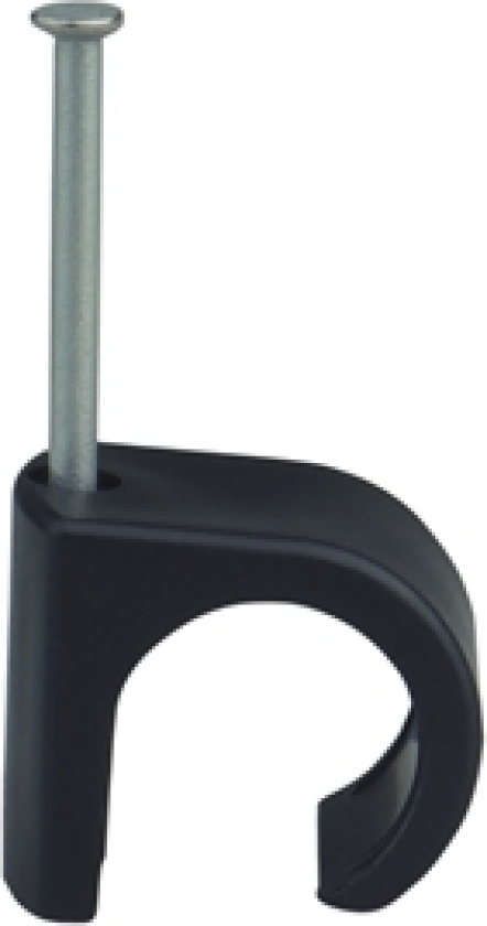 Rund Clips m/spiker 10-14 Sort 100pk