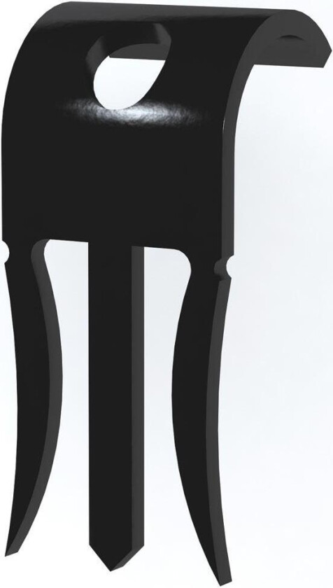 Oval kabelklammer gips sort 100pk