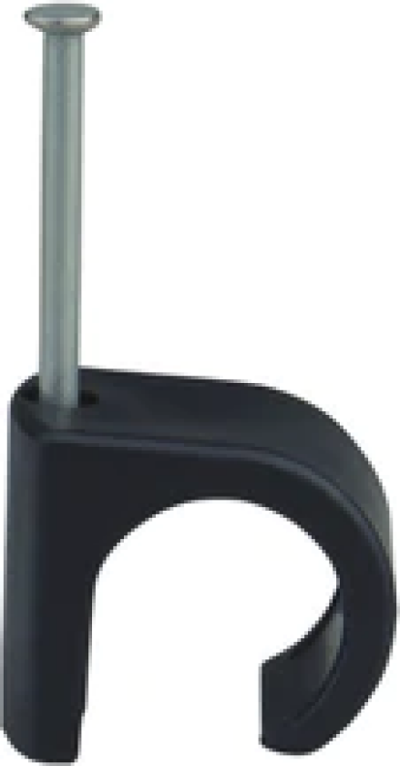 Rund Clips m/spiker 8-12 Sort 100pk