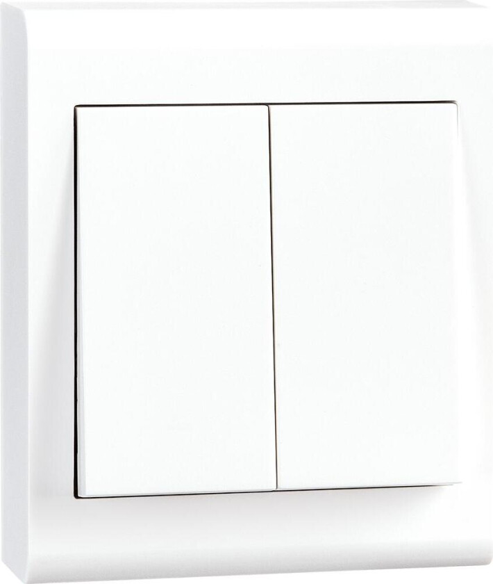 Bryter Påvegg Hvit 1+1