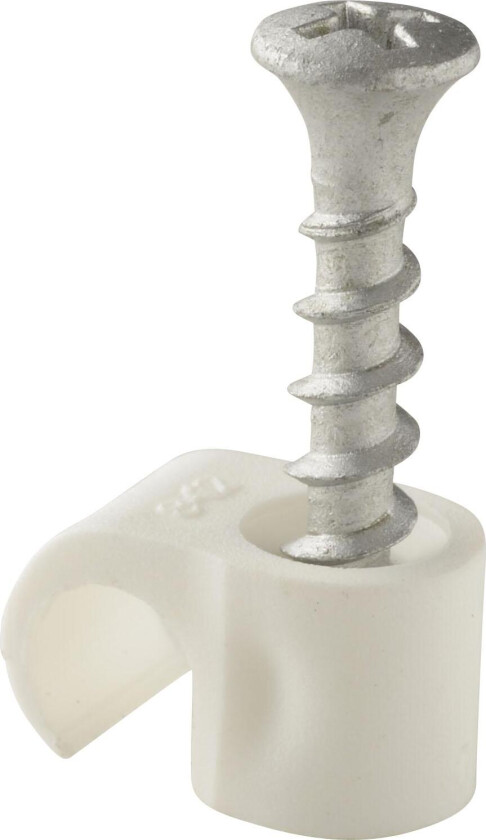 Rund clips m/skrue 8-12 (20stk)