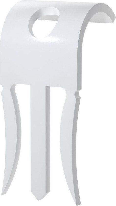 Oval kabelklammer gips hvit 100pk