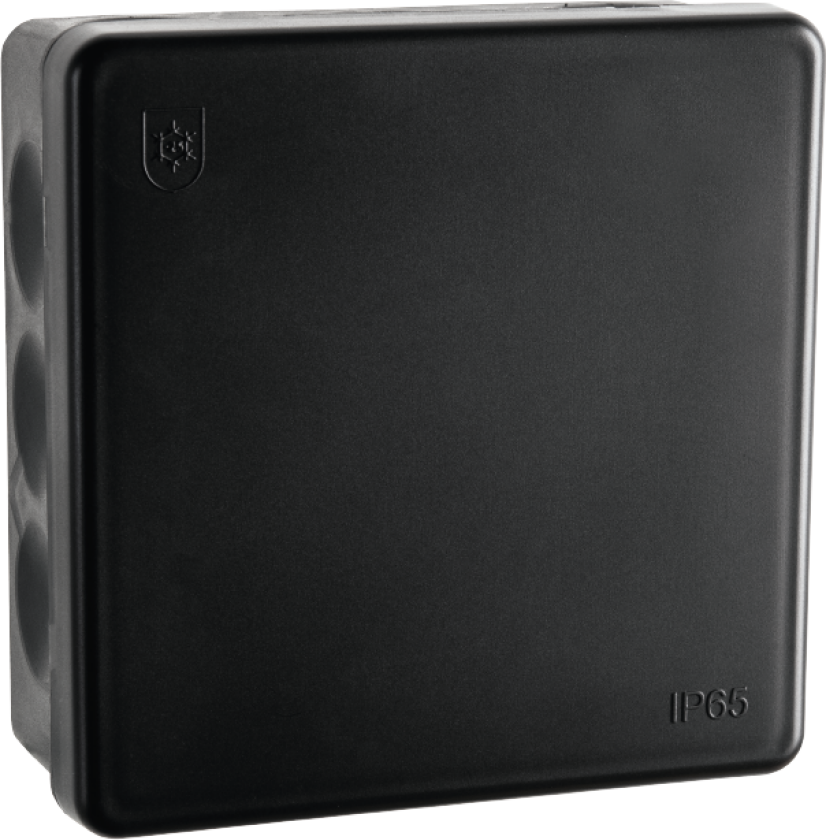 IP65 Koblingsboks Sort 100x100