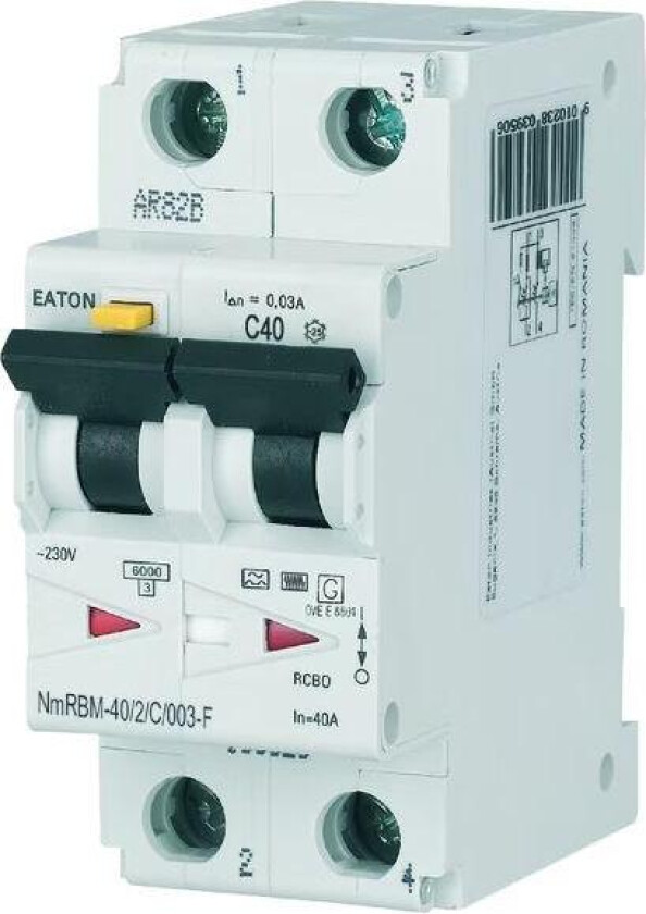 Jordfeilautomat 40A C Type-F xDigital NmRB6-40/2/C/003-F